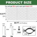Gravel Grid 2'' Depth with Metal Stakes, 6.6x65 FT Geogrid for Gravel Driveway 2200 lbs per Sq FT Erosion Control Ground Grid Gravel Stabilizer Grid for Driveway, Parking Lot, Slope, Walkway, Patio