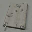 Floral Journal for women, Floret Printed Fabric Cloth Hardcover, A5, 200 Pages, 6x8 Medium Ruled Notebook, Similar Embroidered Linen Journal, Lay Flat Church Notes Notebook, Beige (Floret Beige)