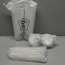 Lounsweer 30 Pcs Clear Plastic Cups with Straws and Lids, 16 oz Round Bottom Disposable Ice Coffee Cups Travel Mug Tumbler for Beverage Water Parties Birthdays Christmas (White)