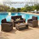 hyha 4Pcs Patio Cushion Covers, Stretch Outdoor Couch Cushion Covers Replacement, Washable Outdoor Chair/Sofa Slipcovers for Patio Furniture Cushions Protector with Elastic Bottom(Coffee,Cover Only)