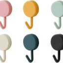 6 Pack Adhesive Hooks Cute Utility Hooks, Key Hooks for Wall Decorative, for Hanging Hat, Towel, Key, Towel Hook Wall Mount for Home, Kitchen, Bathroom, Office