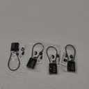 SEPOX Compact Design Resettable Combination Padlock 4 Digit, 30mm 1-3/16" Width Body, Extra Long 16cm Cable Lock for Suitcase, Travel, Gym Lockers, Helmet, Cabinets, Case, Fence, Pack of 4 Black
