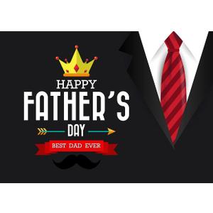SJOLOON Happy Fathers Day Backdrop Red Tie Black Theme Photo Backdrop Love Dad Background for Father Day Party Decoration Portrait Studio Props 12087 (7x5FT)