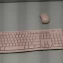 Logitech MK270 Wireless Keyboard and Mouse Combo for Windows, 2.4 GHz Wireless, Compact Mouse, 8 Multimedia and Shortcut Keys, 2-Year Battery Life, for PC, Laptop - Rose (1 Pack)
