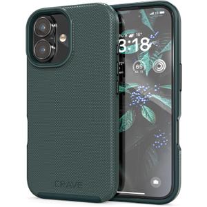 Crave Dual Guard Compatible with iPhone 16 Case, Compatible with MagSafe Shockproof Protection Dual Layer Case for Apple iPhone 16 (6.1") - Green