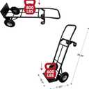 Olympia Tools 800 Lb Steel Convertible Hand Truck with 10" Pneumatic Wheels for Home and Office Use