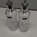 Godinger Oil and Vinegar Dispenser Cruet Set, Condiment Pourer Bottle - Dublin Collection (2 pcs)