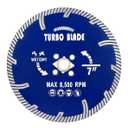 7" Granite Cutting Turbo Blade,Granite Diamond Blade for Stone,Masonry,Concrete,Marble,Brick,Paver,Dry and Wet Use