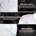 COOLOMG Youth Football Padded Shirt Chest Rib Protector Heart Sternum Shoulder Protection, M
