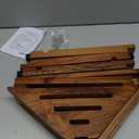 Shower Foot Rest 15 in, Acacia Shower Stool for Shaving Legs,Corner Bath Shower Bench with Starage Shelf for Inside Small Shower Spaces