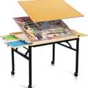 Puzzle Table with Drawers and Folding Metal Legs, 1500 Pieces Portable Puzzle Board with Cover, No Assembly Required, 3 Adjustable Tilting Angles, Easy to Move, Birthday Gift for Mom Seniors