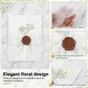 50 Sets Wedding Invitation Kit, Include Pre Vellum Jackets for 5x7 Invitations,Wax Seal Stickers,Dried Flowers and Chiffon Silk Ribbons, Wedding Invitation Accessories for Craft DIY,Silver