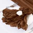 DeZerlor 100 Pack Brown Cheesecloth Napkins Tan Summer Cloth Napkins Set of 100 Dinner Napkins Bulk 21x21 Inches for Wedding Bridal Shower Baby Shower Parties