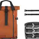 WANDRD All New PRVKE 21L V4: Camera Backpack and Photography Bundle - Weatherproof Travel and Photography Backpack, Bundle Includes 21L Bag, Camera Cube, Waist Straps, and Accessory Straps (Sedona Orange)