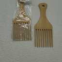 2-Piece Bamboo Comb Set for Afro Hair: Natural Anti-Static Picks for Curly, Thick Hair, Ideal for Men and Women, Eco-Friendly Styling and Detangling Solution