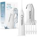 AquaSonic Water Flosser - Cordless Rechargeable Water Flossers for Teeth Cleaning - Waterproof Aqua Flosser, Portable Oral Irrigator for Dental Cleaning with 5 Jet Tips – Braces Home Travel.