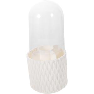 LIFKOME Rotatable Makeup Brush Holder Lid for Desk Organization Makeup Brush Storage Cup for Cosmetics Eyebrow Pencils 