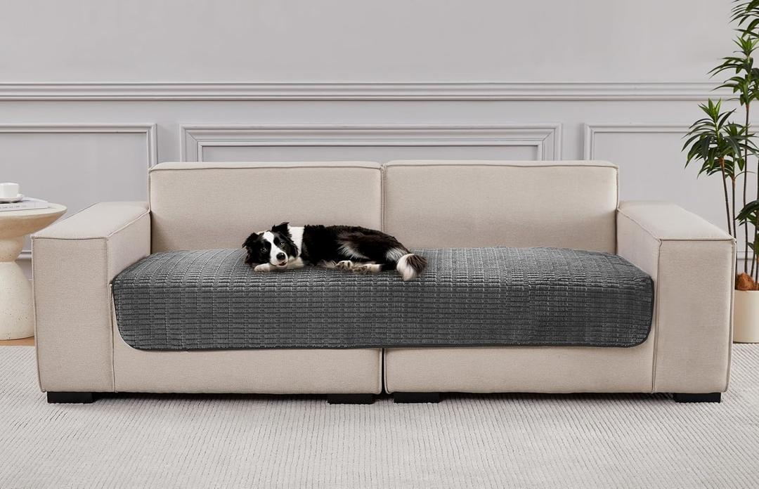 Couch Covers Sofa Seat Covers, 33x70 inch Anti-Slip Dog Mat Pet Pad Blanket for Sofa Chair Recliner Bed Furniture Protector Washable (Dark Grey)
