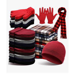Cuffbow Unisex Winter Accessory Set Adults Winter Kit Included Scarves Warm Beanie Hats Knitted Gloves
