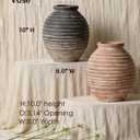 Kokrose Black Vase,10 Inch Rustic Pottery Vase for Living Room | Wabi Sabi Decorative Tall Vase, Retro Pottery Distressed Vases for Centerpiece & Home Decor