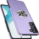 PELEPUES Shockproof Case for Samsung Galaxy S22 5G, [Embedded Finger Ring] Military Grade Phone Case Cover with Reinforced Metal Stand Kickstand [Support Magnetic Car Holder] for S22, Purple