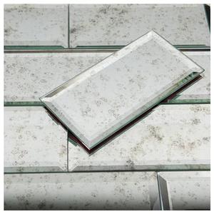Lovdeco Peel and Stick Beveled Antique Mirror Tile Subway Mirror Glass Backsplash 3x6 Inch for Kitchen Bathroom Wall (30 Pcs, 5 SQ.FT.)