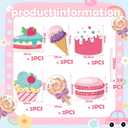 12 Pcs Large Pastel Candy Christmas Tree Decorations Picks Colorful Christmas Cake Ice Cream Picks Macarons Ornaments Gumdrop Decorations for Xmas Vase Wreath Garland Decoration Supplies