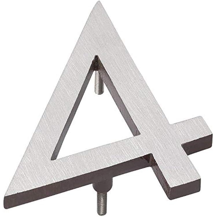 Montague Metal Products MHN-16-F-RB2-4 Solid Brushed Aluminum Modern Floating Address House Numbers, 16", Satin Nickel Powder Roman Bronze Two-Tone