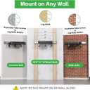 Bike Wall Mount Rack Indoor Bike Storage Garage Bike Rack Wall Mount with Shelf and Hooks Store Your Helmet and Shoes for a Single Road, Mountain or Other Bicycle (Fit Crank Bicycle,16" Stud)
