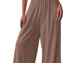 PRETTYGARDEN Womens Trendy Strapless Rompers 2026 Ruched Tube Top Wide Leg One Piece Jumpsuits Beach Vacation Summer Outfits L