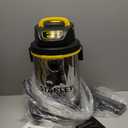 Stanley - SL18129 Wet/Dry Vacuum, 4 Gallon, 4 Horsepower, Stainless Steel Tank Silver+yellow