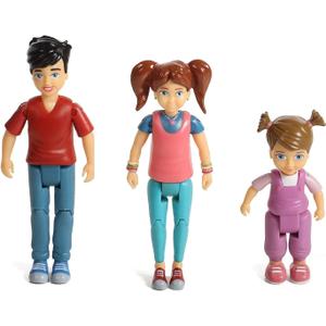 Beverly Hills Sweet Li'l Family Dollhouse People Set of 3 Action Figure Set: Boy, Girl, and Toddler