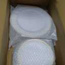BESTVIP 200PCS Gold Plastic Plate, Disposable Party Plates with 100 Dinner Plates and 100 Dessert Plates, Plastic Plates for Party, Wedding and Birthday