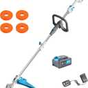 RB 17" Cordless String Trimmer, 40V Battery Powered Weed Wacker with Bump Feed, .095" Heavy Duty Line, 2-in-1 Trimmer and Edger, 2 Speed, Low Vibration, Includes 2.0Ah Battery & Charger
