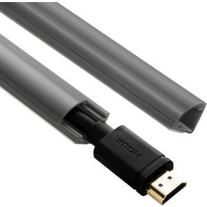 136in Corner Cable Concealer, Corner Cord Hider for One Cord, Wire Covers for Cords, Paintable Corner Cord Cover, Cable Management Channel Cable Raceway for Wall, Floor Baseboard, Ceiling Grey