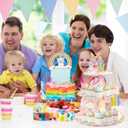 3 Tier Unicorn Cupcake Stand Party Decorations Rainbow Unicorn Birthday Cupcake Holder Dessert Tower for Kids Party Baby Shower Wedding Family, Cute Color