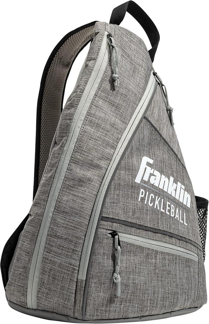 Franklin Sports Pickleball Bags - Sling Bag Backpack for Gear + Equipment - Men + Women - Holds Paddles, Balls + Accessories (One Size, Gray)