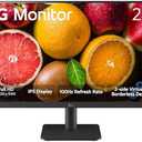 LG 24MS500-B 24 inch IPS Computer Monitor FHD (1920x1080) 100Hz 5ms Reader Mode Borderless Design OnScreen Control Black Stabilizer DAS Crosshair HDMI Black (WxHxD) 21.3" x 16.3" x 7.5"
