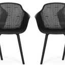 Christopher Knight Home Davina Outdoor Dining Chair (Set of 4), Black