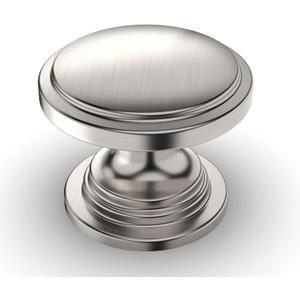 Amerdeco 10 Pack 1-1/4 inch Kitchen Cabinet Knobs Brushed Satin Nickel Cabinet Knobs Bedroom Dresser Drawer Knobs Single Hole Cabinet Handles