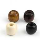 500 Multicolor Natural Colors Large Hole Macrame Wood Beads 12mm x 10mm Diameter 5.5mm Hole