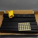 TEAKMAMA 6-Tier Blanket Ladder for Living Room and Bedroom,5.4 Ft Wall Leaning Quilt Rack with Hooks,Rustic Decorative Farmhouse Blanket Storage,Stylish Ladder Holder,Christmas Decorations,Black