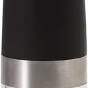 Electric Pepper and Salt Grinder Set, Adjustable Coarseness, Battery Powered with LED Light, One Hand Automatic Operation, Stainless Steel (Black)