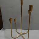 5-Candle Cast Iron Metal Candelabra, 17.7 Inch Candlestick Holders, Iron Tabletop Candelabra, Taper Candle Holders, Cast Iron Candelabra for Wedding, Table, Fireplace Mantel Decor