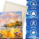 FIXSMITH Stretched White Blank Canvas - 16x20 Inch, 5 Pack,Primed Large Canvas,100% Cotton,5/8 Inch Profile of Super Value Pack for Acrylics,Oils & Other Painting Media