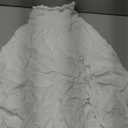 HAEOF Women's Summer Flowy Boho Maxi Skirt Trendy Drawstring Elastic High Waist Pleated Tiered A Line Beach Long Skirts (White) L