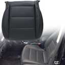 GXARTS Driver Side Bottom Perforated Leather Seat Cover Black Compatible with Volkswagen Jetta 2006 2007 2008 2009 2010