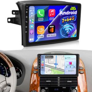 [2+64G] Car Stereo for Toyota Sienna 2004 2005 2006 2007 2008 2009 2010, 9 Inch Touchscreen Android GPS Headunit - Wireless Carplay & Android Auto, 5G/WiFi, DSP/EQ, Mirror Link + AHD Backup Camera