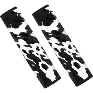 Cow Print Car Seat Belt Cover Soft Shoulder Pad,Neck Cushion Protector for Women Men,2 Pack