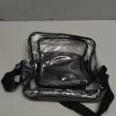 Clear Crossbody Bag Stadium Approved, Clear Messenger Shoulder Bag with Adjustable Strap for Work, Concerts, Sports Events